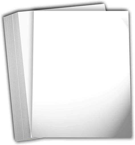 Amazon.com: Hamilco White Glossy Cardstock Paper - 8 1/2 x 11" 80 lb ...