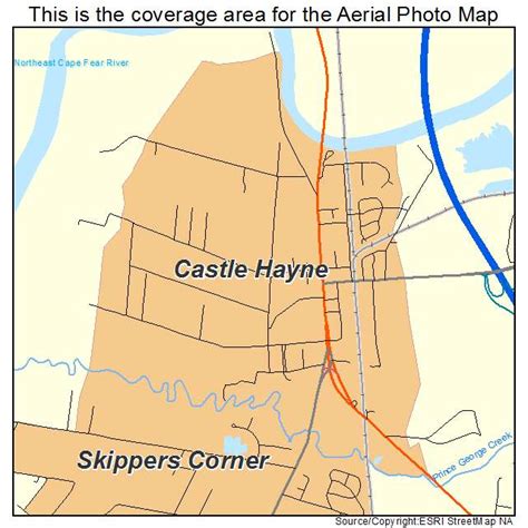 Aerial Photography Map of Castle Hayne, NC North Carolina