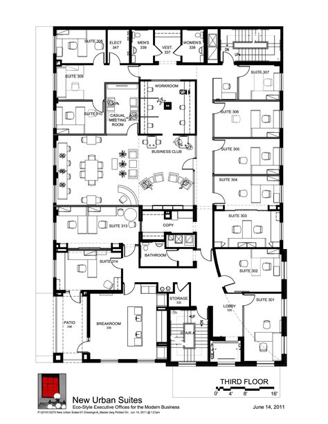 Modern Office Floor Plan - floorplans.click