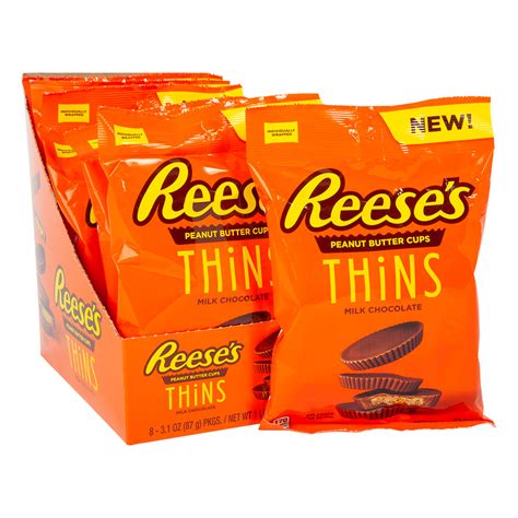 Reese's Peanut Butter Cups Thins Milk Chocolate | Nassau Candy