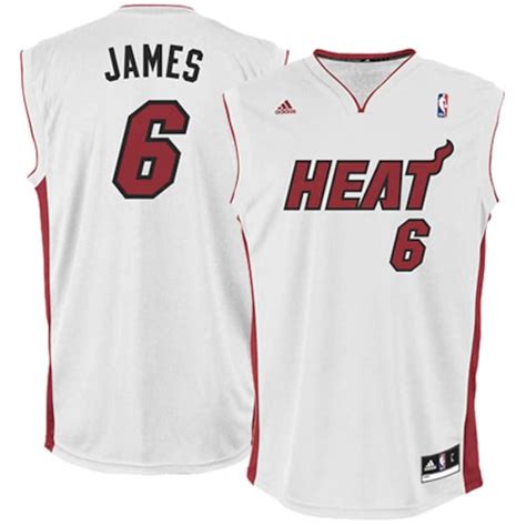 LeBron James Miami Heat adidas Replica Home Jersey - White - Fanatics.com