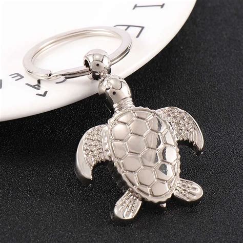 1 PCS Cute Sea Turtle Keychain Keyring Classic 3D Pendant Key Bag Chain ...