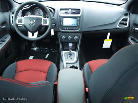 Black/Red Interior 2012 Dodge Avenger SXT Plus Photo #62123745 ...