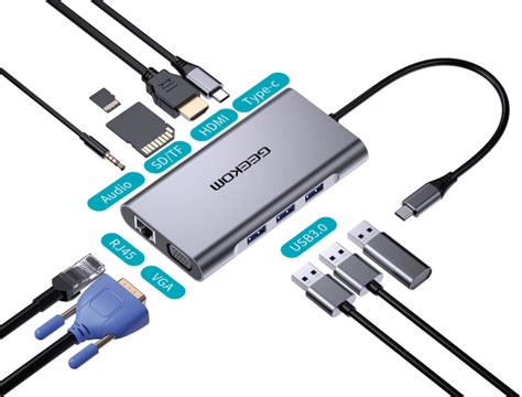 GEEKOM 10-in-1 USB C Hub - GEEKOM