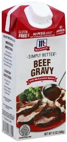 McCormick with McCormick Spices Beef Gravy - 12 oz, Nutrition ...