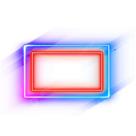 Blue And Red Neon Frame, Red Neon, Blue Neon, Neon PNG and Vector with Transparent Background ...