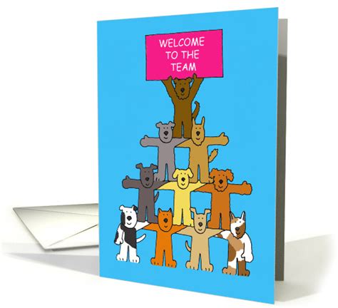 Welcome to the Team, Cartoon Dogs. card (1371962)