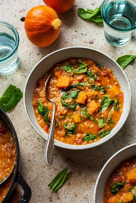 Rice, Lentil, and Butternut Squash Soup - Occasionally Eggs