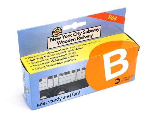 MUNI PALS Munipals New York City Subway Wooden Railway (B Division)–Child Safe and Tested Wood ...