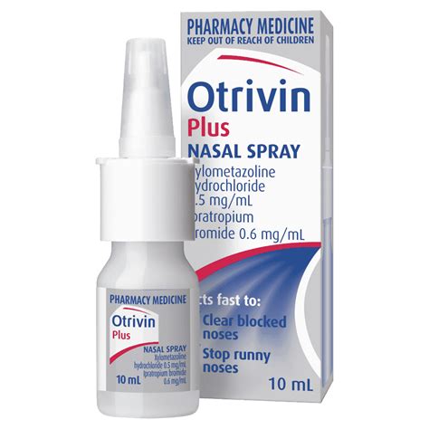 Otrivin Plus Nasal Spray 10mL Temporary Relief Clear Blocked Runny Noses 9310130191747 | eBay