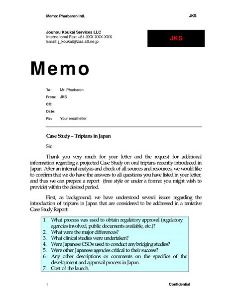 Sample Memo With Cc