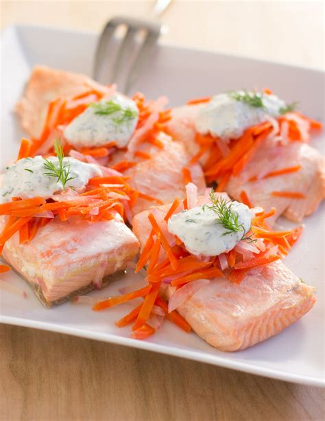 Dill-Poached Salmon with Yogurt Sauce / Jill Silverman Hough