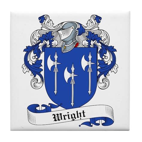 Wright Family Crest Tile Coaster by coats of arms, family crests - CafePress