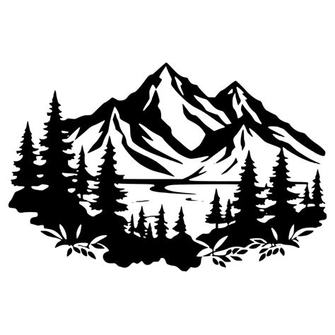 Instant Download Mountain Landscape SVG/PNG/DXF Files for Cricut ...