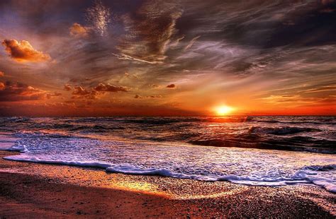 HD wallpaper: HD photo of beach at sunset, denmark, sea, summer, nature ...