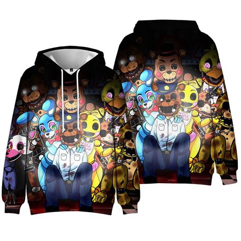 Five Nights At Freddy's Merch Long Sleeve Hoodies For Men/Women 3D ...