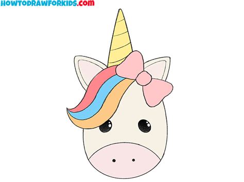 How to Draw a Unicorn Face Step by Step - Easy Drawing Tutorial For Kids