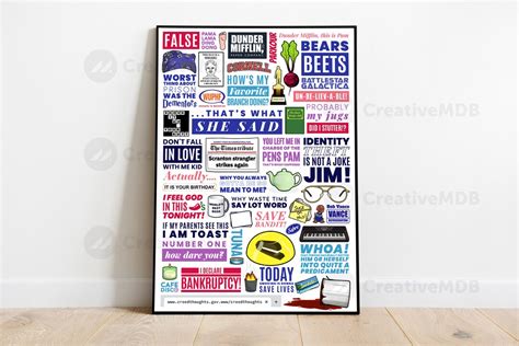 The U.S. Office TV Show Quotes Poster - Etsy