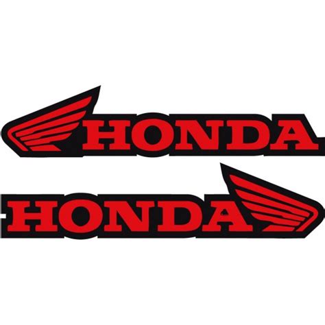 Honda Logo Red And Black Stickers Decals - DecalsHouse