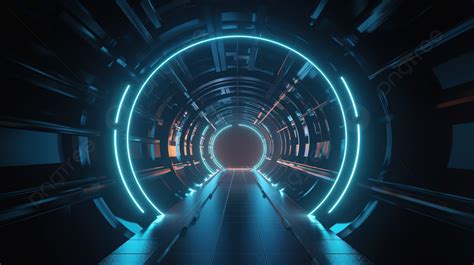 Futuristic Space Travel Concept Background, 3d Illustration Of Glowing ...