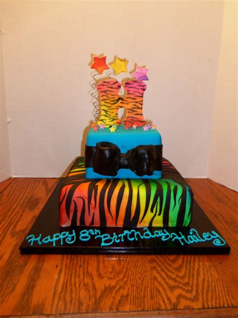 Rainbow Zebra - CakeCentral.com