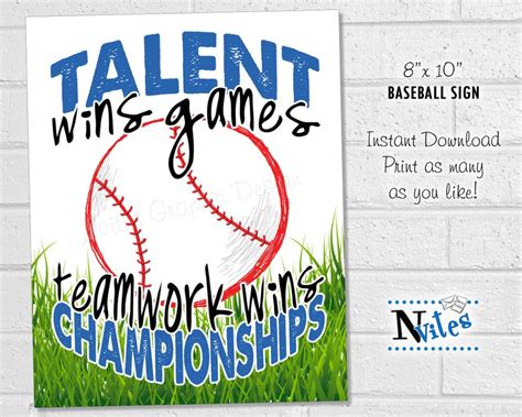 Baseball Locker Sign Printable Baseball Team Sign Baseball | Etsy