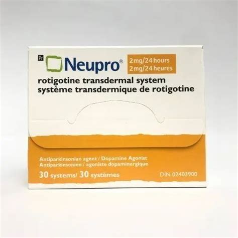 Neupro (Rotigotine) Transdermal Patch 2mg/24hrs, 30 Systems/Box ...