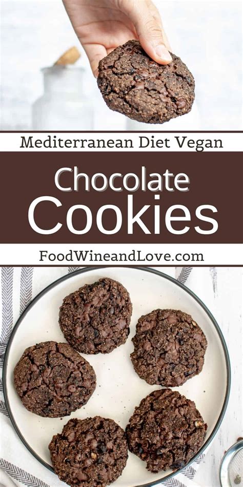 Mediterranean Diet Vegan Chocolate Cookies - Food Wine and Love