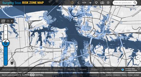 Risk Zone Map - Global | Surging Seas: Sea level rise analysis by ...