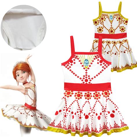 Movie Ballerina Felicie Cosplay Costume for Girls Dress Halloween ...