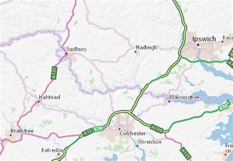 MICHELIN Stoke-by-Nayland map - ViaMichelin