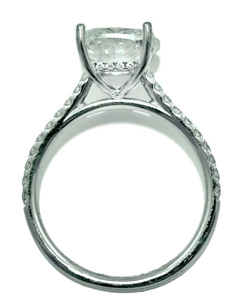 14KT White Gold & Cushion Cut Diamond Ring | Koosh Jewelers