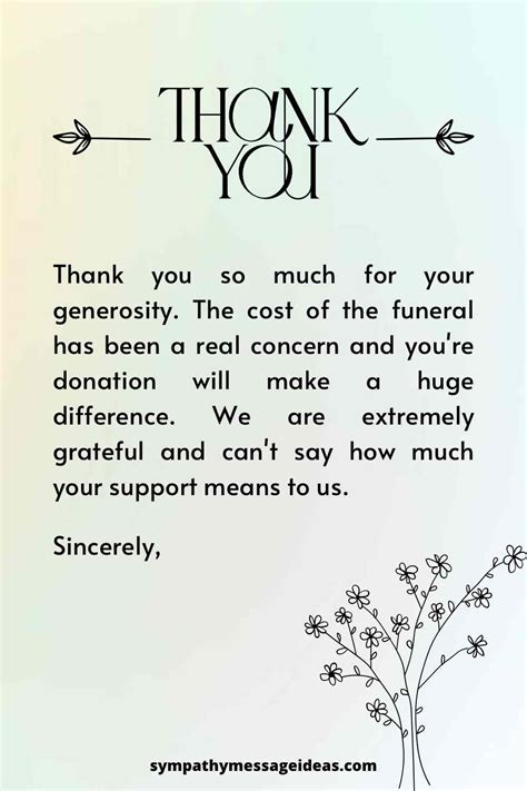 Thank You Note Examples After Funeral at Dorothy Stephenson blog