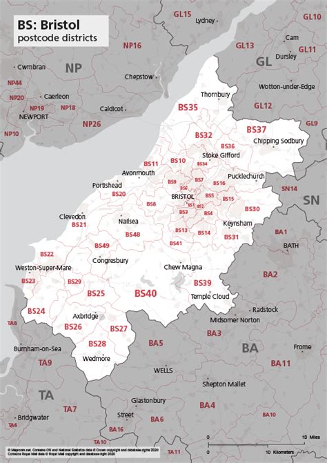 Map of BS postcode districts – Bristol – Maproom