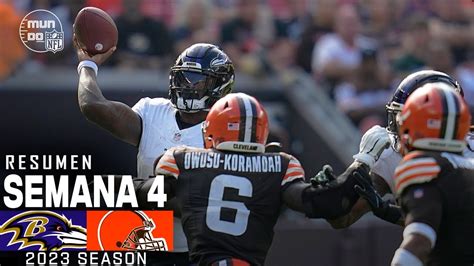 Baltimore Ravens vs. Cleveland Browns | Semana 4 NFL 2023 | NFL Highlights Resumen en español ...