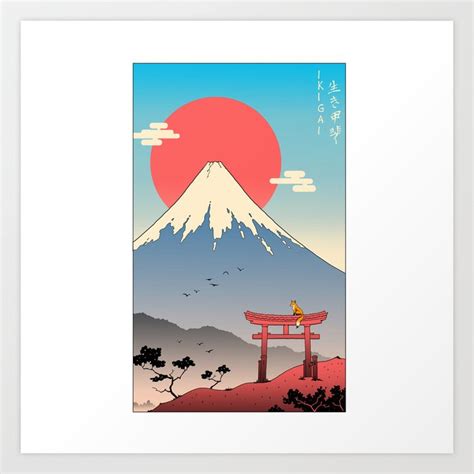 Ikigai in Mt. Fuji Art Print by Vincent Trinidad Art | Society6