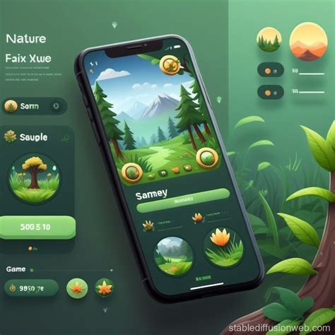 Mobile Game: Nature UI Design | Stable Diffusion Online