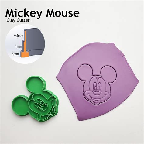 STL file MICKEY MOUSE CLAY CUTTER・3D print object to download・Cults