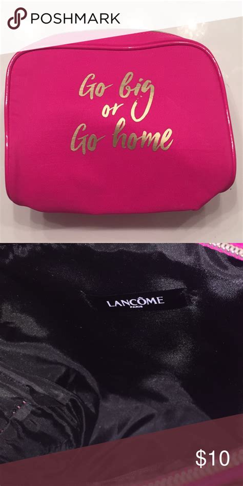 Lancôme makeup bag. “Go big or go home” hot pink makeup bag. Never used. Perfect condition ...