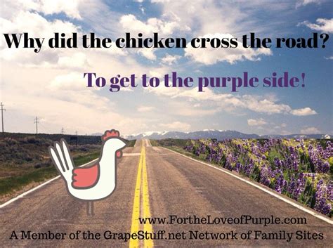 New Chicken Cross the Road – For the Love of Purple