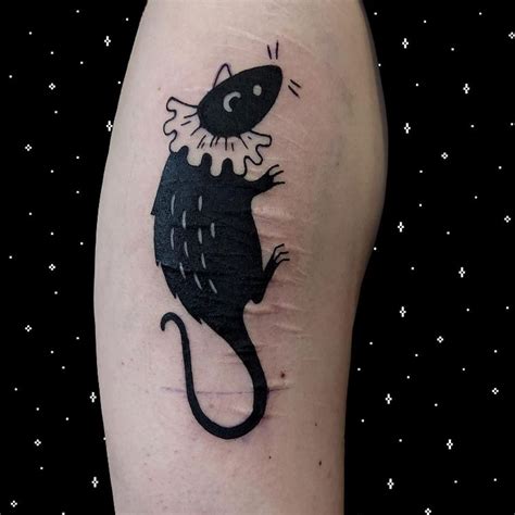 Black Rat Tattoo by @plaga.tatuaze - Tattoogrid.net