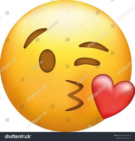 Kiss Emoji Love Emoticon Lips Blowing Stock Vector (Royalty Free ...