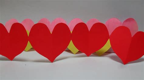 Valentine Paper Chain Craft Diy Heart For 's Day Hearts
