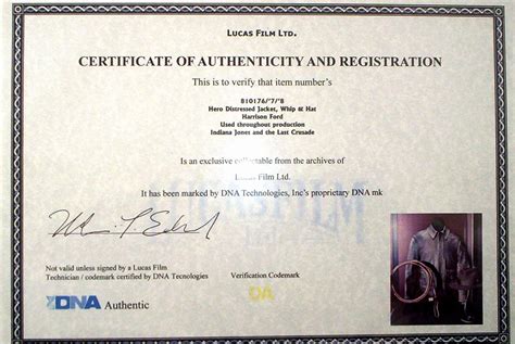 Certificate Of Authenticity Autograph Template | Letter Example Template