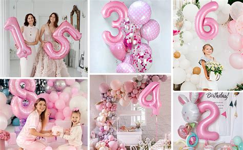 Amazon.com: Pink Number 2 Balloon 40 Inch, Big Large Foil Helium Number Balloons, Jumbo Giant ...