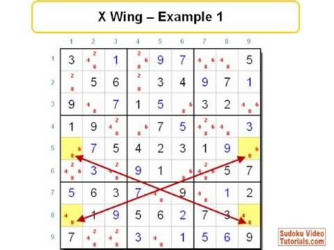 Sudoku Solving Tip - X Wing Technique - YouTube