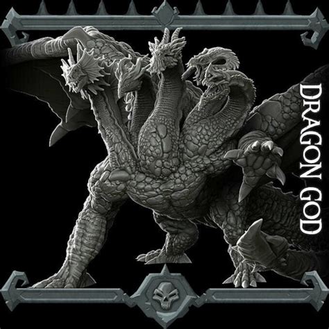 DRAGON GOD Epic Sized Statue Dungeons and Dragons Cthulhu Pathfinder ...