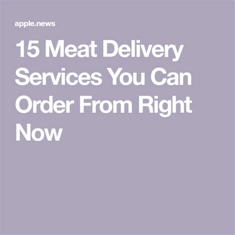 Meat delivery – Artofit