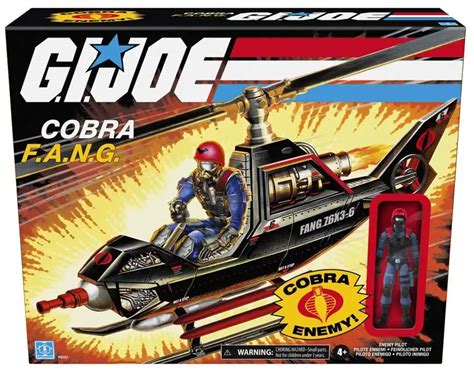 GI Joe Retro Collection Cobra F.A.N.G. Copter Pilot Exclusive 3.75 Vehicle Action Figure Cobra ...