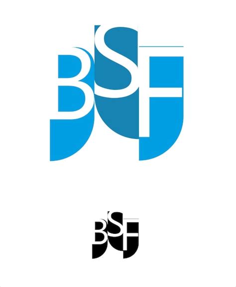 Premium Vector | Bsf logo design. bsf letters vector logo design. Letter logos in blue tones